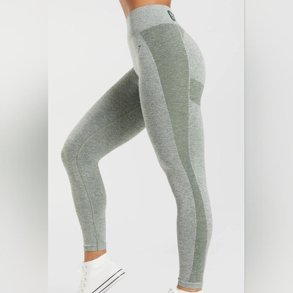 Gymshark Flex High Waisted Legging Sage Green Large